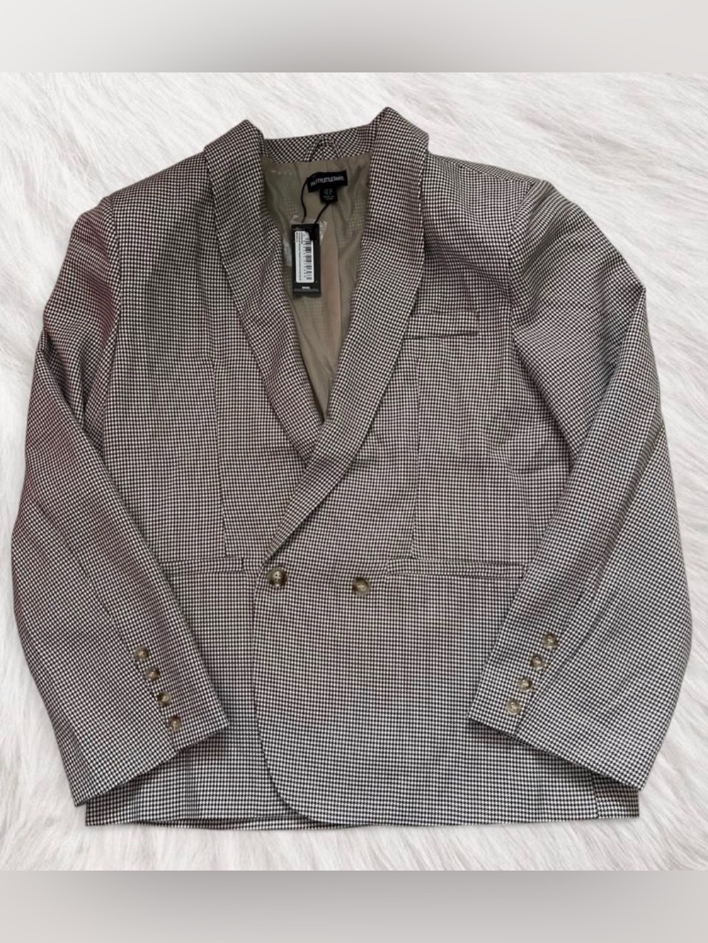 PLT Houndstooth Padded Oversized Blazer - Picture 4 of 5